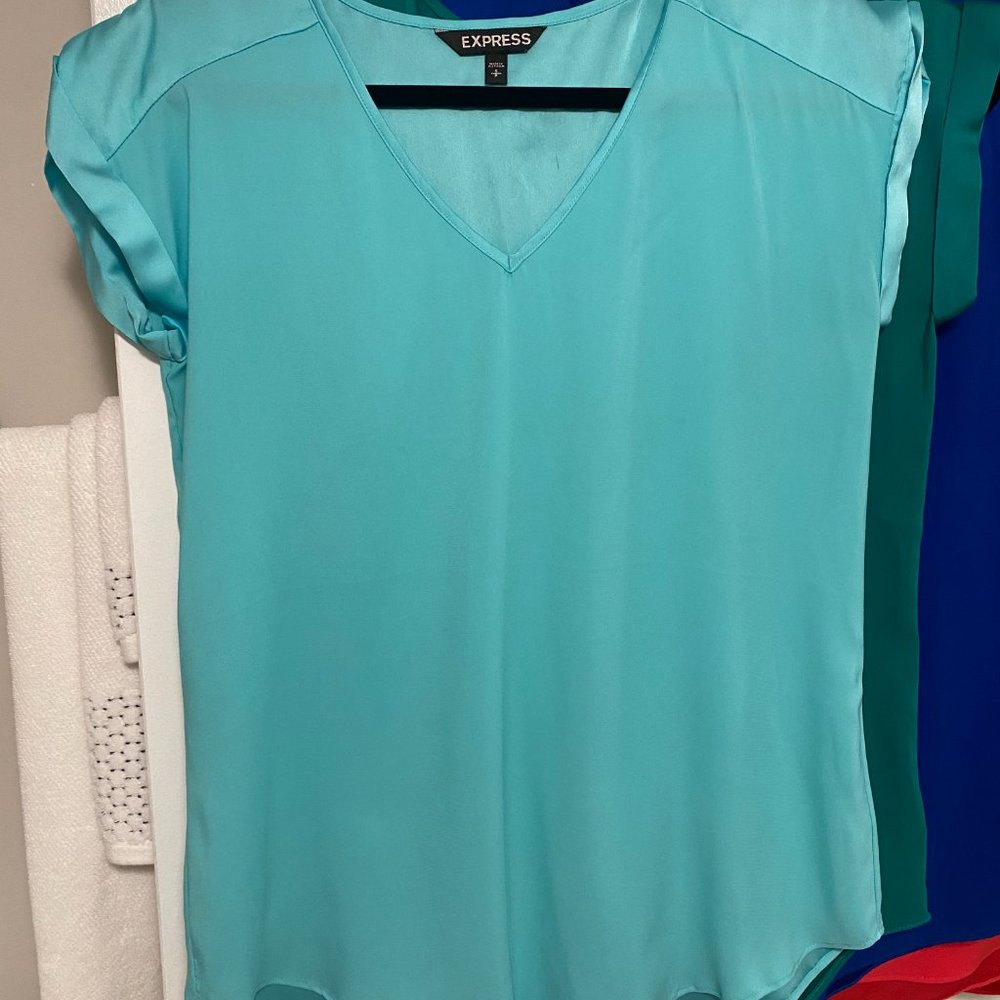 Express Gramercy Top, Teal, Size Small